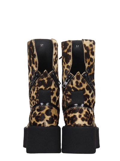 Shop Bruno Bordese Ripple Boot Combat Boots In Animalier Pony Skin