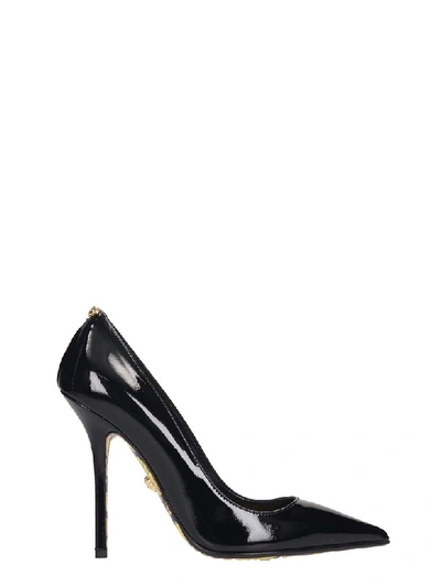 Shop Versace Pumps In Black Patent Leather