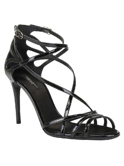Shop Dolce & Gabbana Givenchy Keira Patent Sandals In Nero