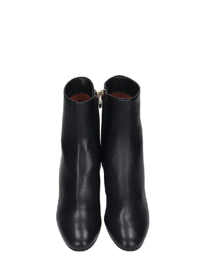 Shop L'autre Chose High Heels Ankle Boots In Black Leather