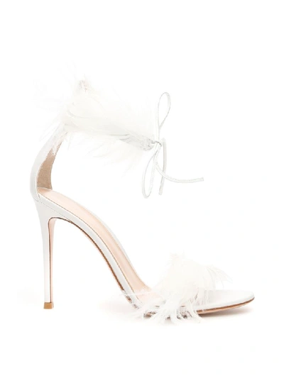 Shop Gianvito Rossi Athena 105 Sandals In White (white)