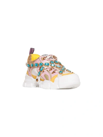 Shop Gucci Flashtrek Sneakers With Detachable Crystals In Rosa