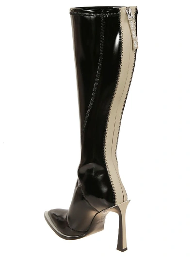 Shop Fendi Rear Zipped Boots In Black