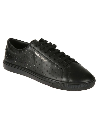 Shop Saint Laurent Andy Pearl Sneakers In Black