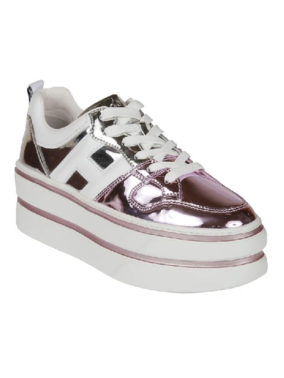 Shop Hogan Maxi Logo Sneakers In Pink