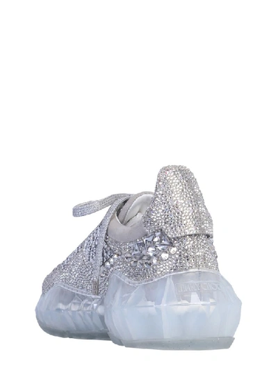 Shop Jimmy Choo Diamond Sneaker In Argento