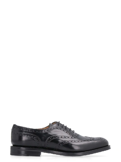 Shop Church's Burwood Leather Brogue Shoes In Black