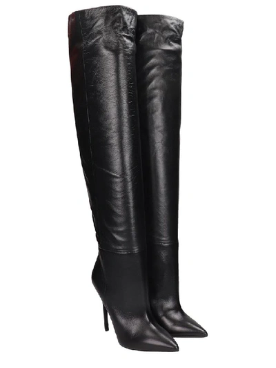 Shop Greymer Boots In Black Leather