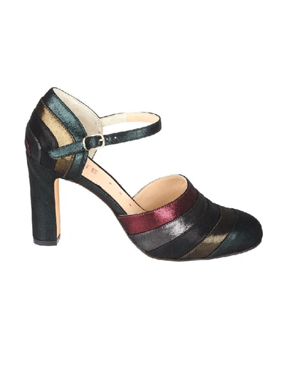 Shop Chie Mihara Pump In Lame Verde Lame Bronce