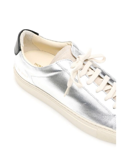 Shop Common Projects Retro Low Special Edition Sneakers In Silver Black (silver)