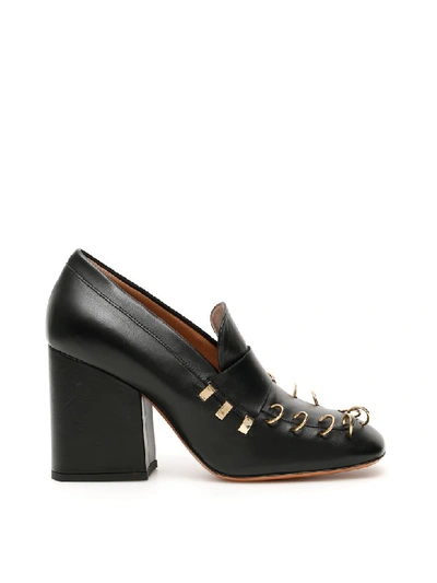 Shop Marni Piercing Loafers In Black (black)