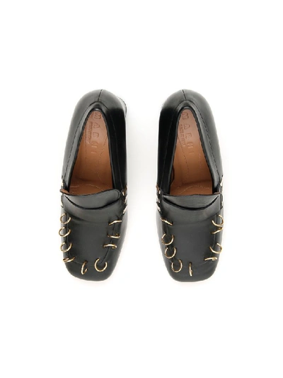 Shop Marni Piercing Loafers In Black (black)