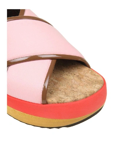 Shop Marni Sandal In Technical Color Pink