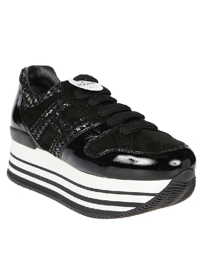 Shop Hogan H283 Maxi 222 Sneaker In Nero/argento