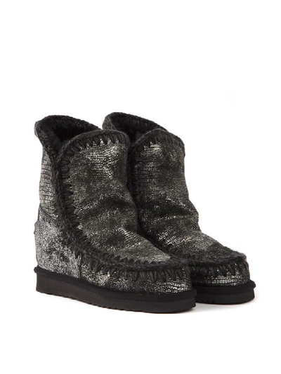 Shop Mou Eskimo Grey Laminate Ankle Boot