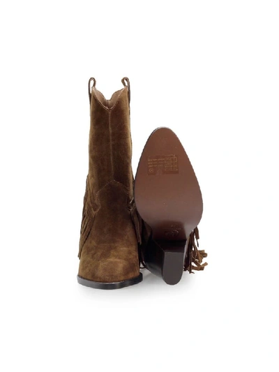 Shop Ash Brown Suède Elison Texan Style Boot In Marrone (brown)