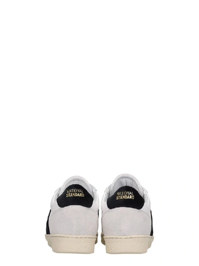 Shop National Standard Sneakers In White Suede And Leather