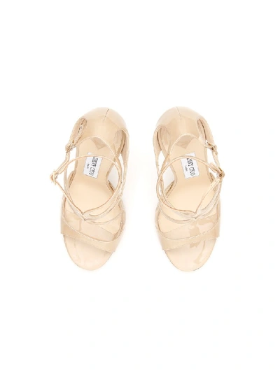 Shop Jimmy Choo Lance Sandals In Nude (beige)
