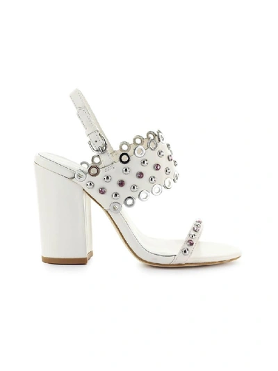 Shop Ash Lucy White Heeled Sandal In Latte