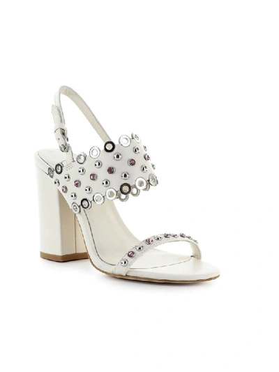 Shop Ash Lucy White Heeled Sandal In Latte