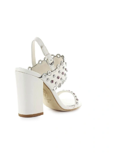 Shop Ash Lucy White Heeled Sandal In Latte