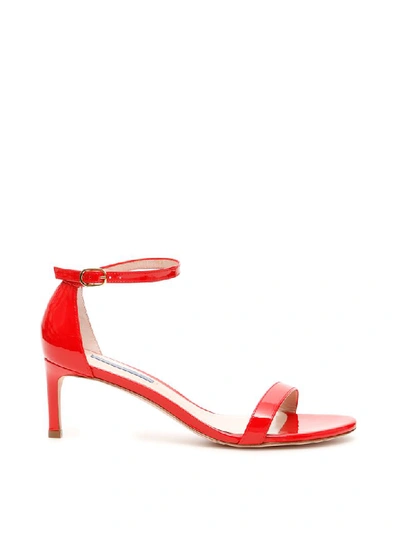 Shop Stuart Weitzman Nunakedstraight Sandals In Follow Me Red (red)
