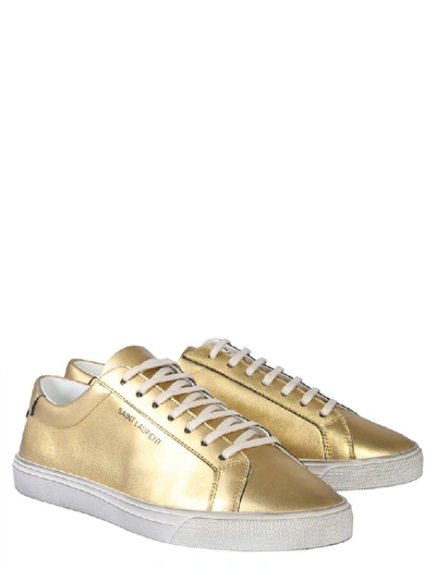 Shop Saint Laurent Low Andy Sneakers In Oro