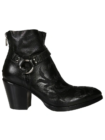 Shop Rocco P Rear Zip Ankle Boots In Hondo Black