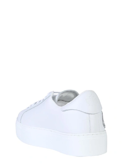 Shop Dsquared2 Sneaker With Sequined Logo In Bianco