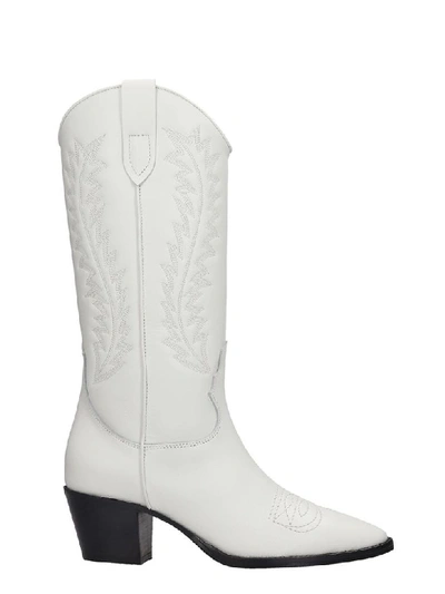 Shop Paris Texas Texan Boots In White Leather