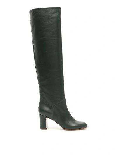 Shop L'autre Chose Nappa Boots In Dark Green (green)