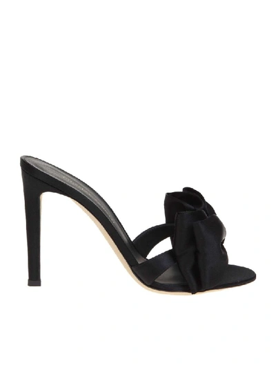 Shop Giuseppe Zanotti Hanna Sandal In Satin Color Black