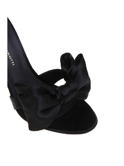 Shop Giuseppe Zanotti Hanna Sandal In Satin Color Black