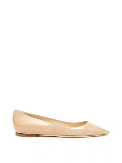 Shop Jimmy Choo Romy Ballerinas In Nude (beige)