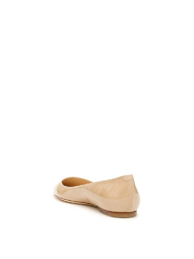 Shop Jimmy Choo Romy Ballerinas In Nude (beige)