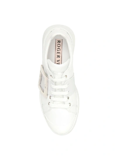 Shop Roger Vivier Viv Skate Sneakers In Bianco (white)