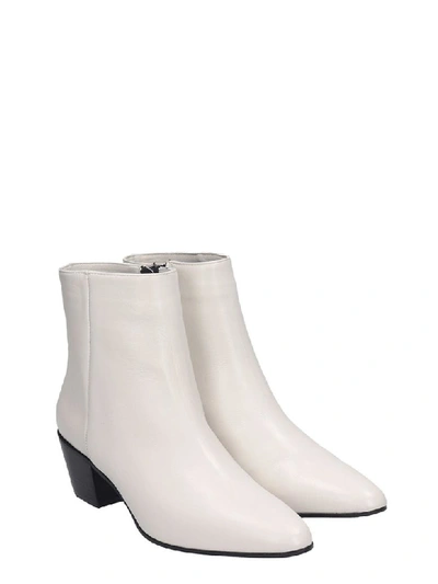 Shop Marc Ellis High Heels Ankle Boots In White Leather