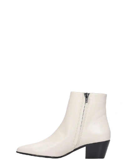 Shop Marc Ellis High Heels Ankle Boots In White Leather