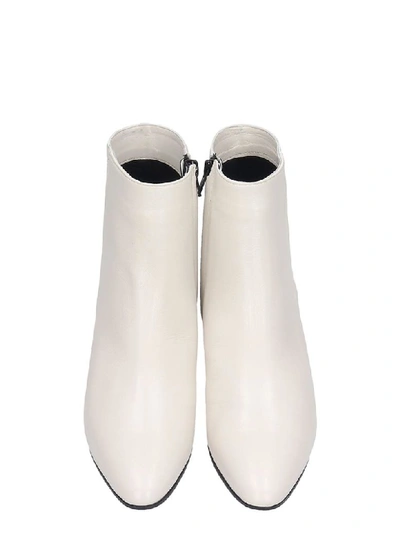 Shop Marc Ellis High Heels Ankle Boots In White Leather