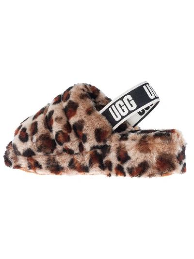 Shop Ugg Fluff Yeah Sliders In Leopard Amphora