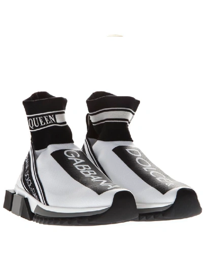 Shop Dolce & Gabbana Sorrento Black & White Sneakers In Black/white