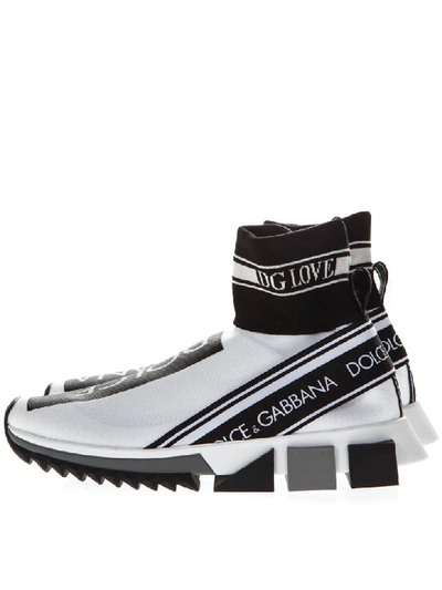 Shop Dolce & Gabbana Sorrento Black & White Sneakers In Black/white