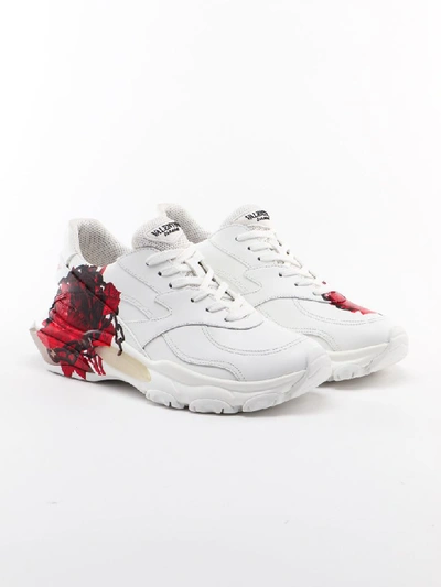 Shop Valentino Sneaker In K Bianco Red/bianco