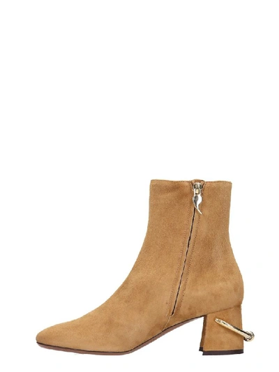 Shop L'autre Chose High Heels Ankle Boots In Leather Color Suede