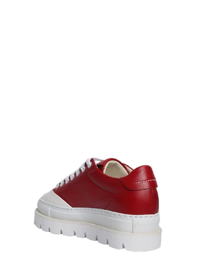 Shop Mm6 Maison Margiela Sneakers With Oversize Rubber Sole In Rosso