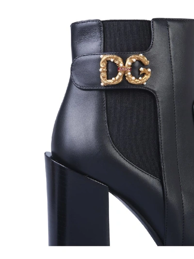 Shop Dolce & Gabbana Dg Love Logo Boot In Nero