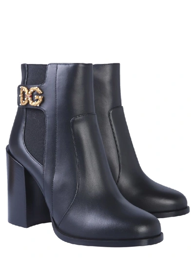 Shop Dolce & Gabbana Dg Love Logo Boot In Nero