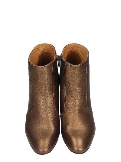 Shop Chie Mihara El-huba High Heels Ankle Boots In Bronze Leather