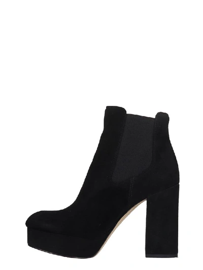 Shop Sam Edelman Abella High Heels Ankle Boots In Black Suede