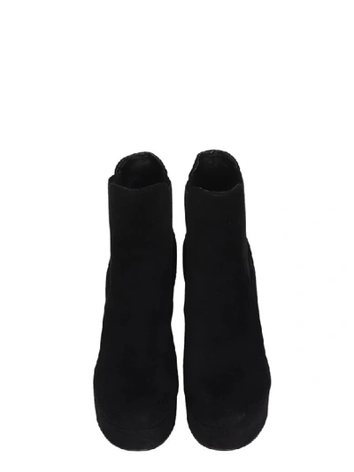 Shop Sam Edelman Abella High Heels Ankle Boots In Black Suede